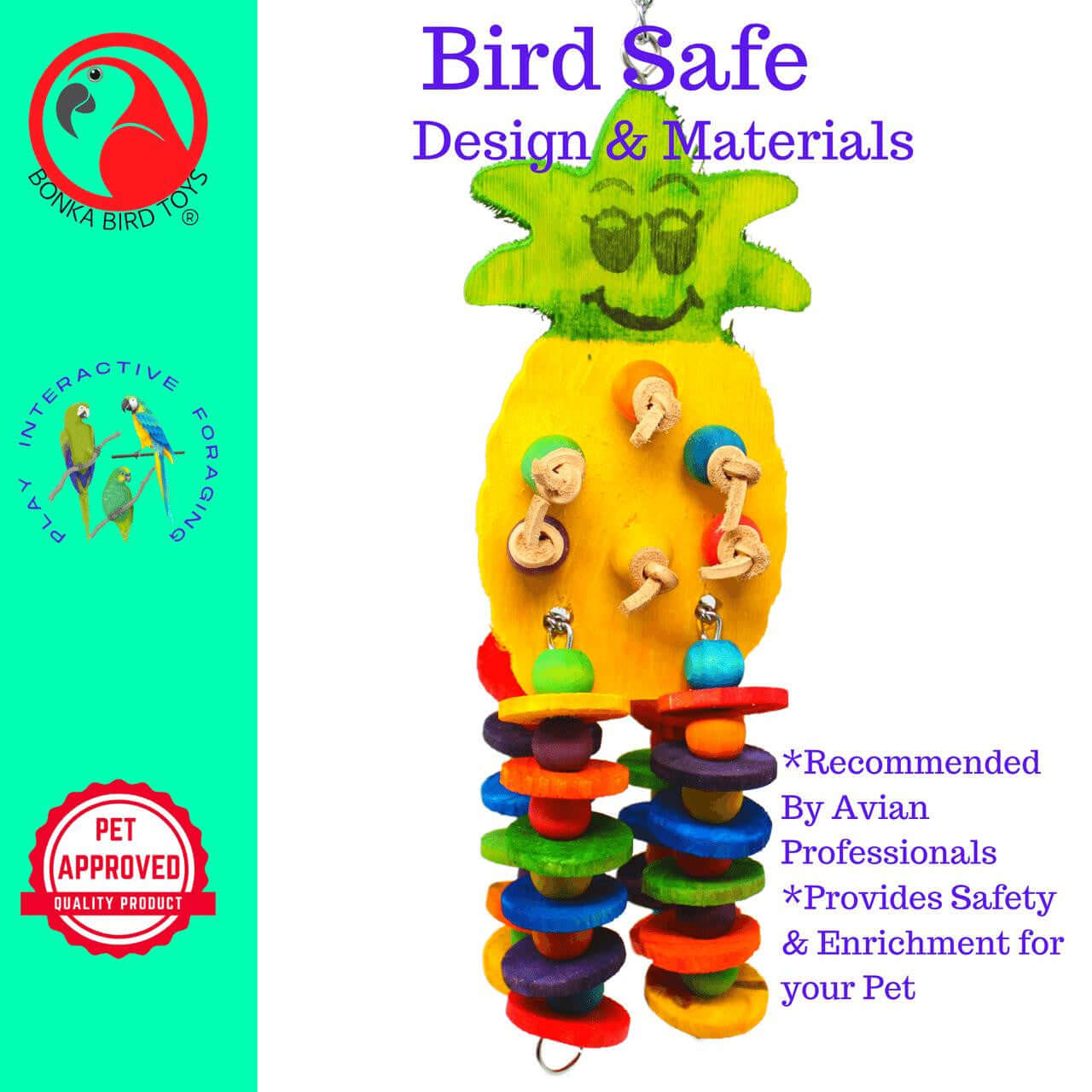 1733 Medium Pineapple - Bonka Bird Toys