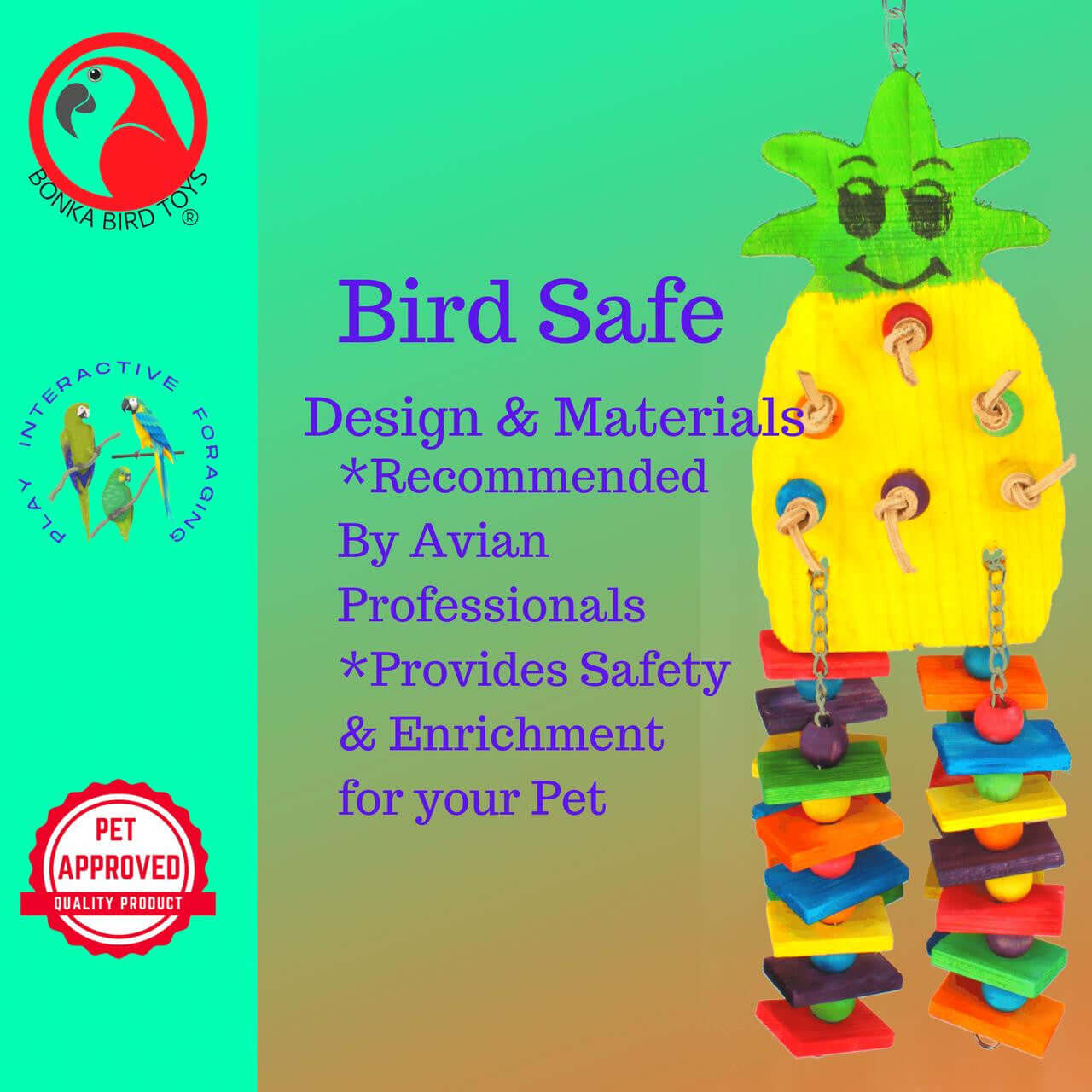 1734 Large Pineapple - Bonka Bird Toys