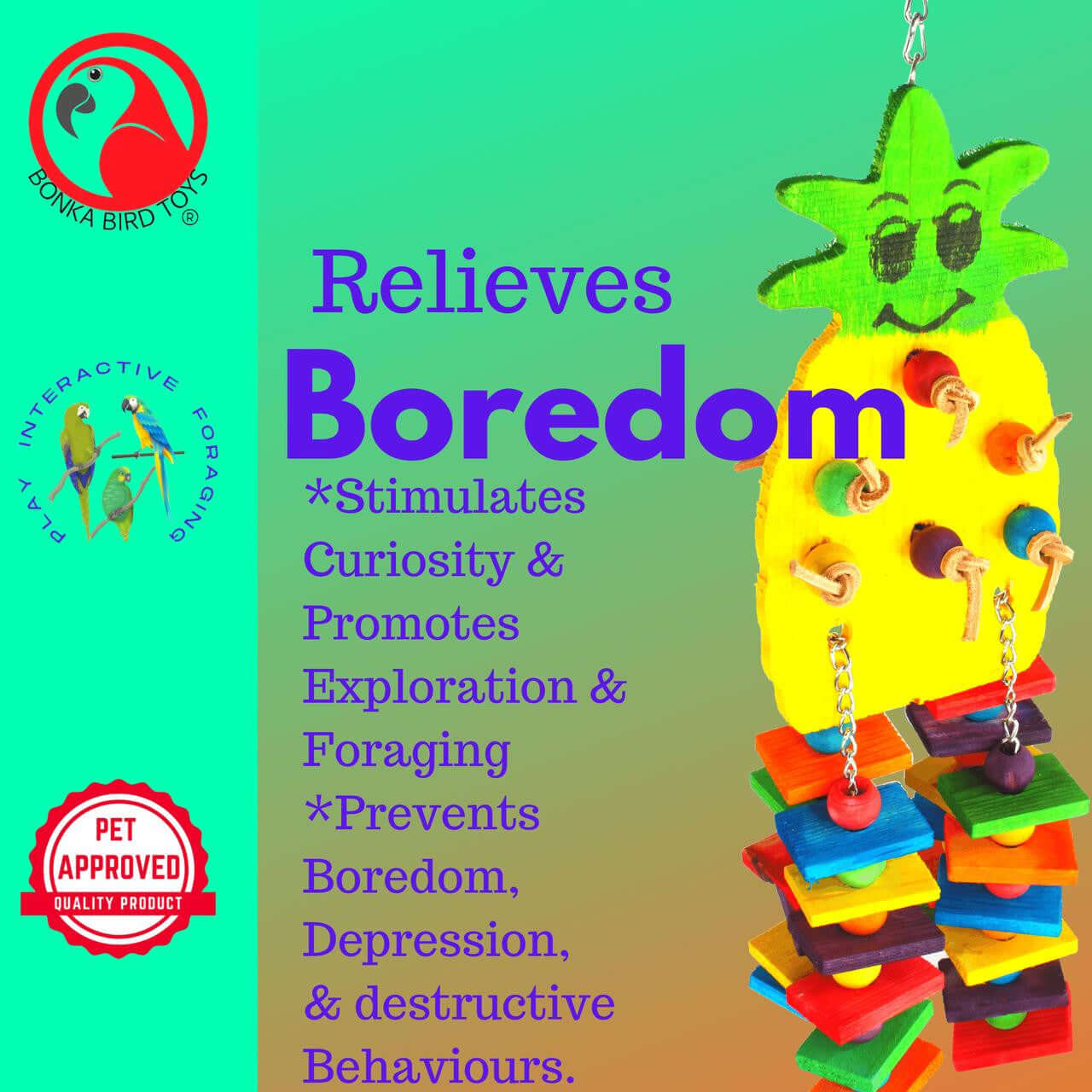 1734 Large Pineapple - Bonka Bird Toys