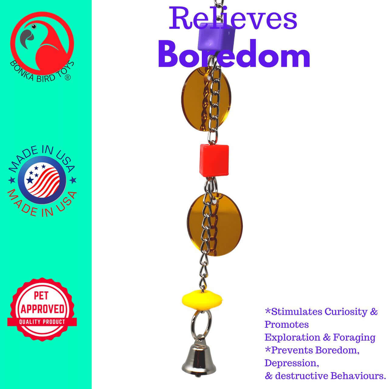 1747 Bead Mirror - Bonka Bird Toys