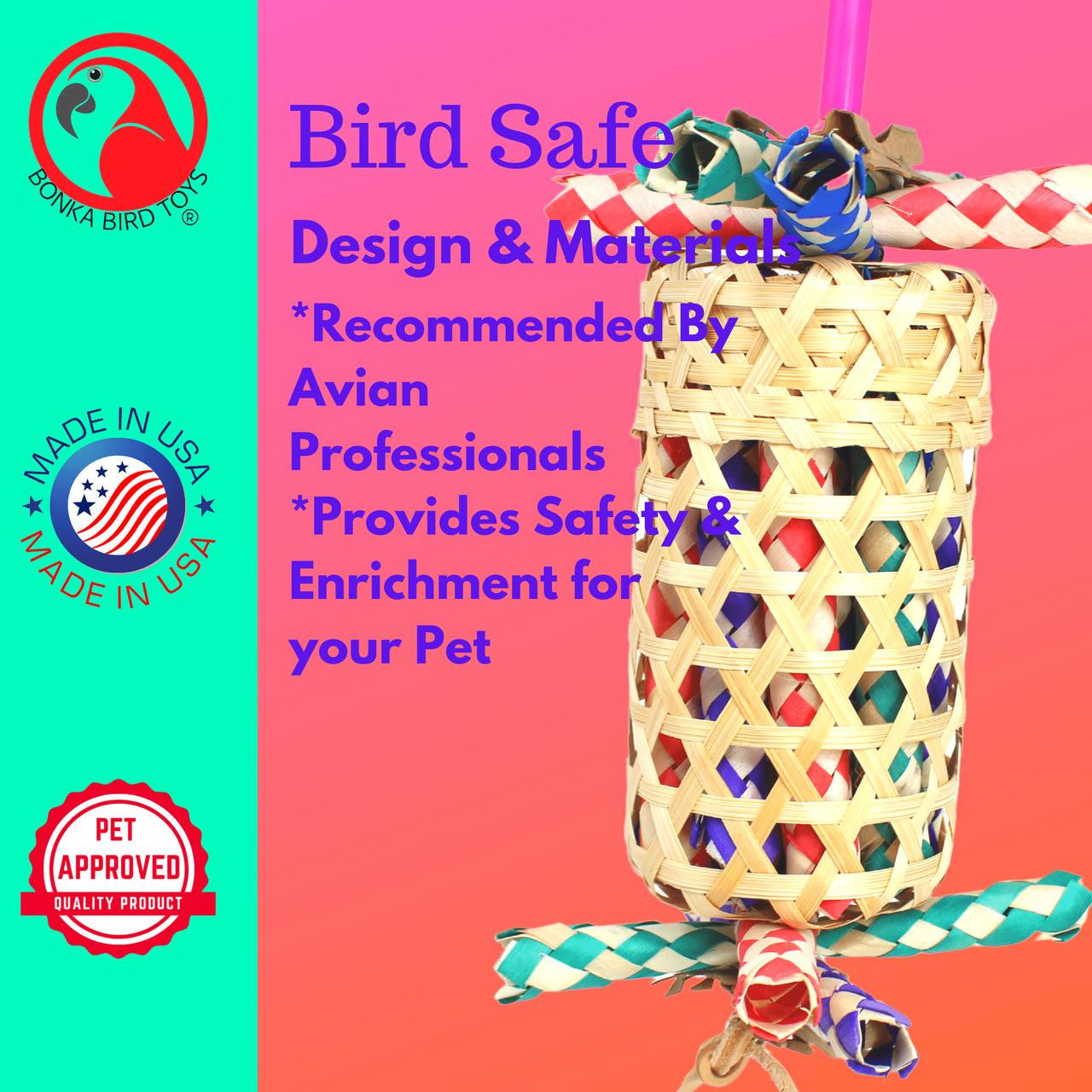 1755 Large Drum - Bonka Bird Toys