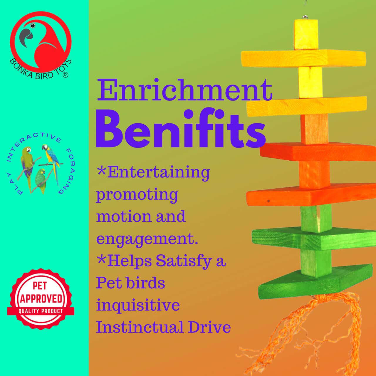 1852 Huge Diamond Delight - Bonka Bird Toys