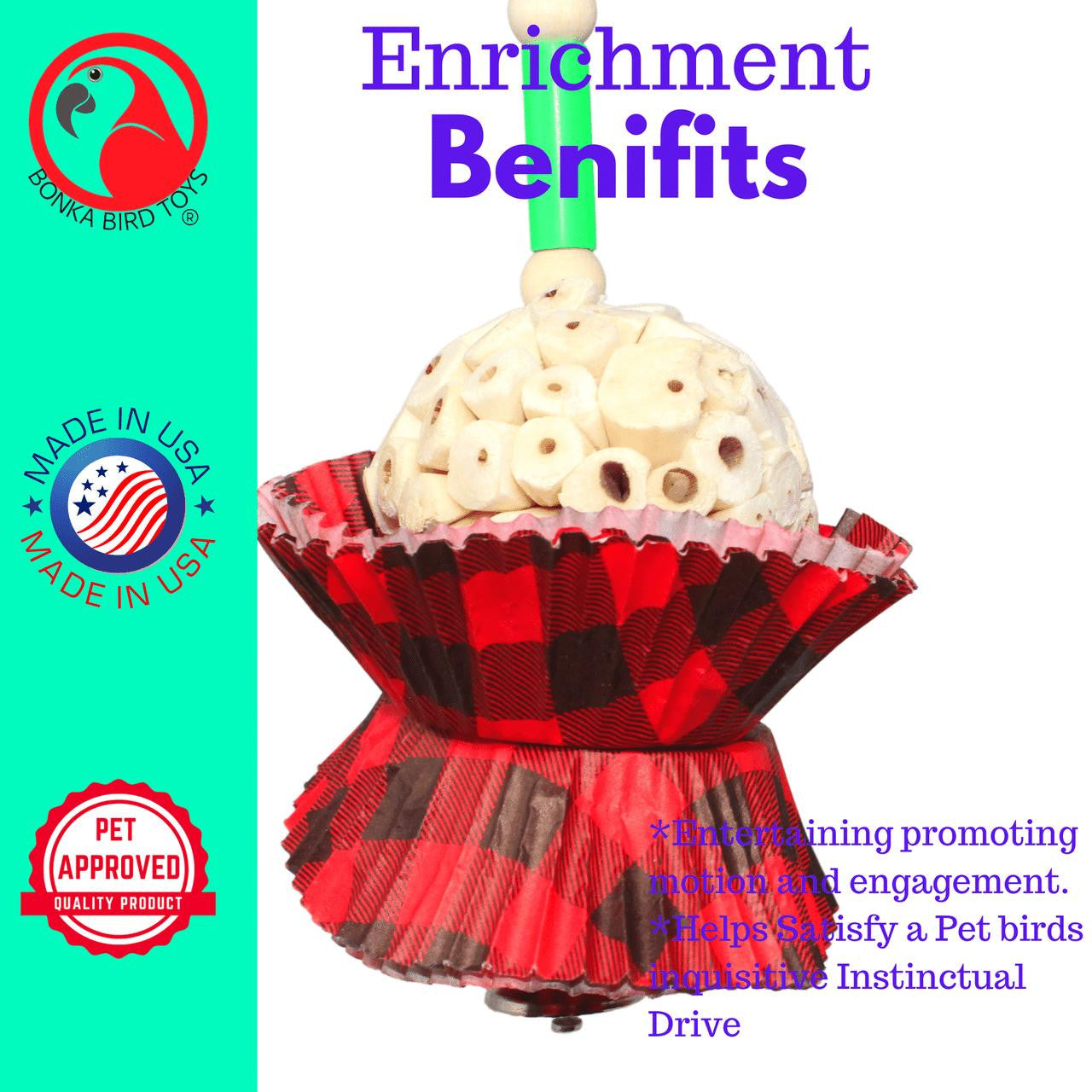 1925CT Tartan Cake - Bonka Bird Toys