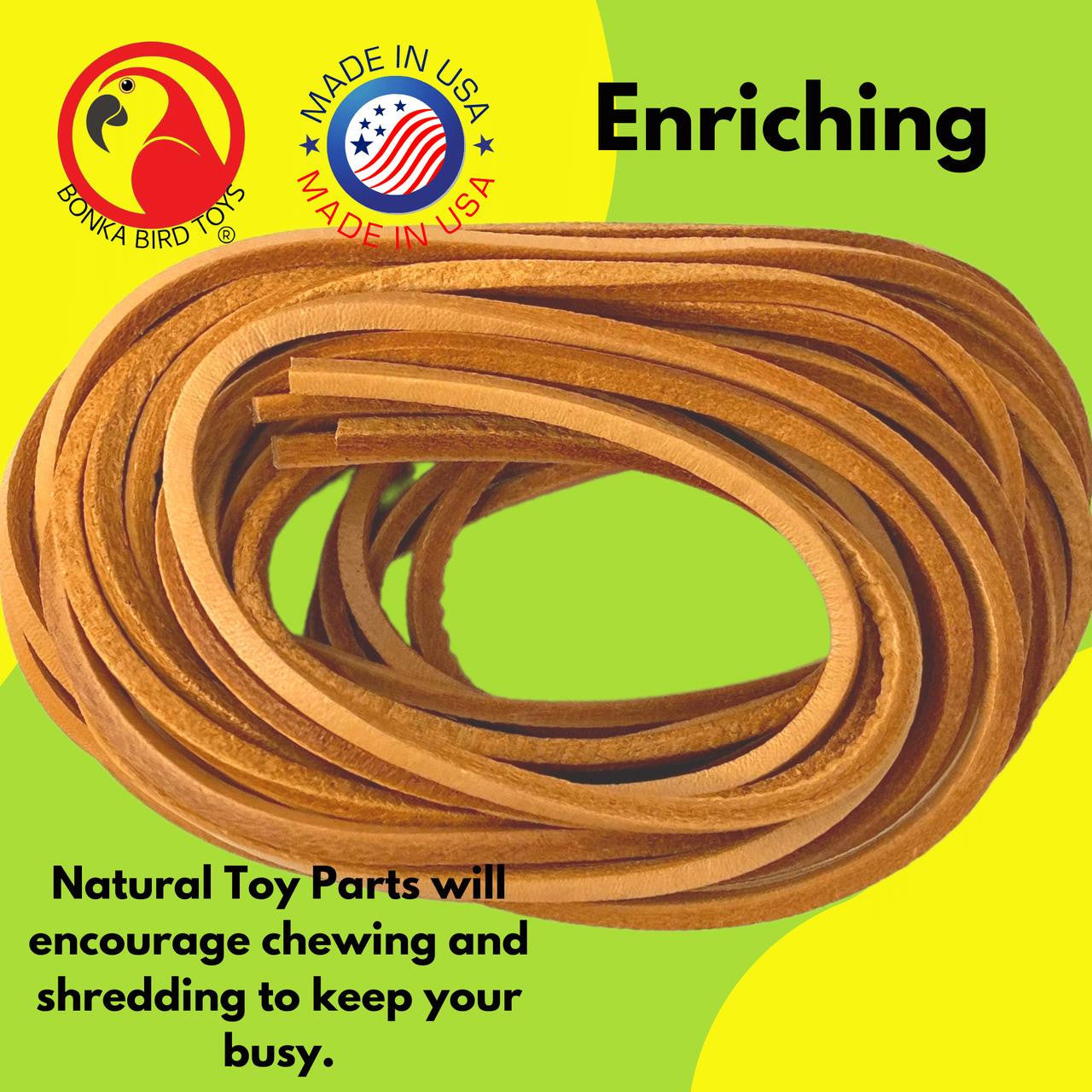 2003 Pk6 Leather Regular 48" x 1/8" - Bonka Bird Toys