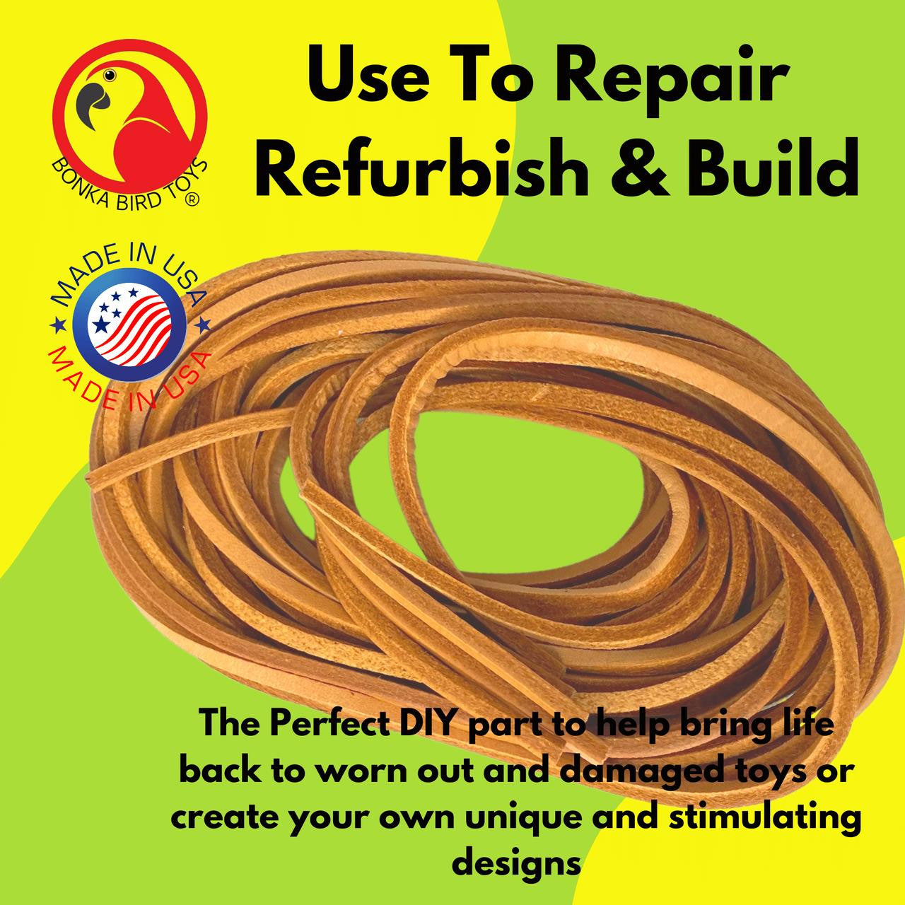 2003 Pk6 Leather Regular 48" x 1/8" - Bonka Bird Toys