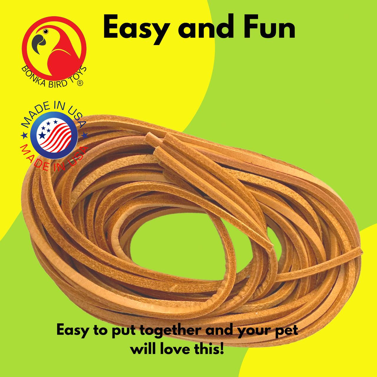 2003 Pk6 Leather Regular 48" x 1/8" - Bonka Bird Toys