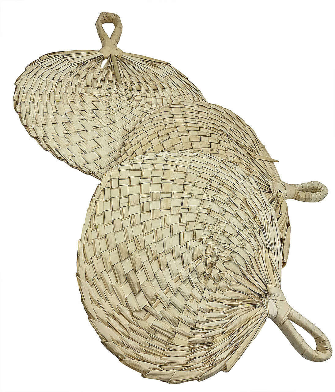 2100 pk3 Large Natural Raffia Fans - Bonka Bird Toys