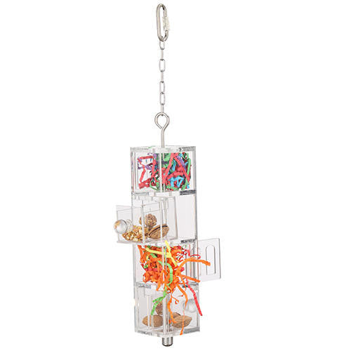 2246 Four Clear Foraging Box - Bonka Bird Toys
