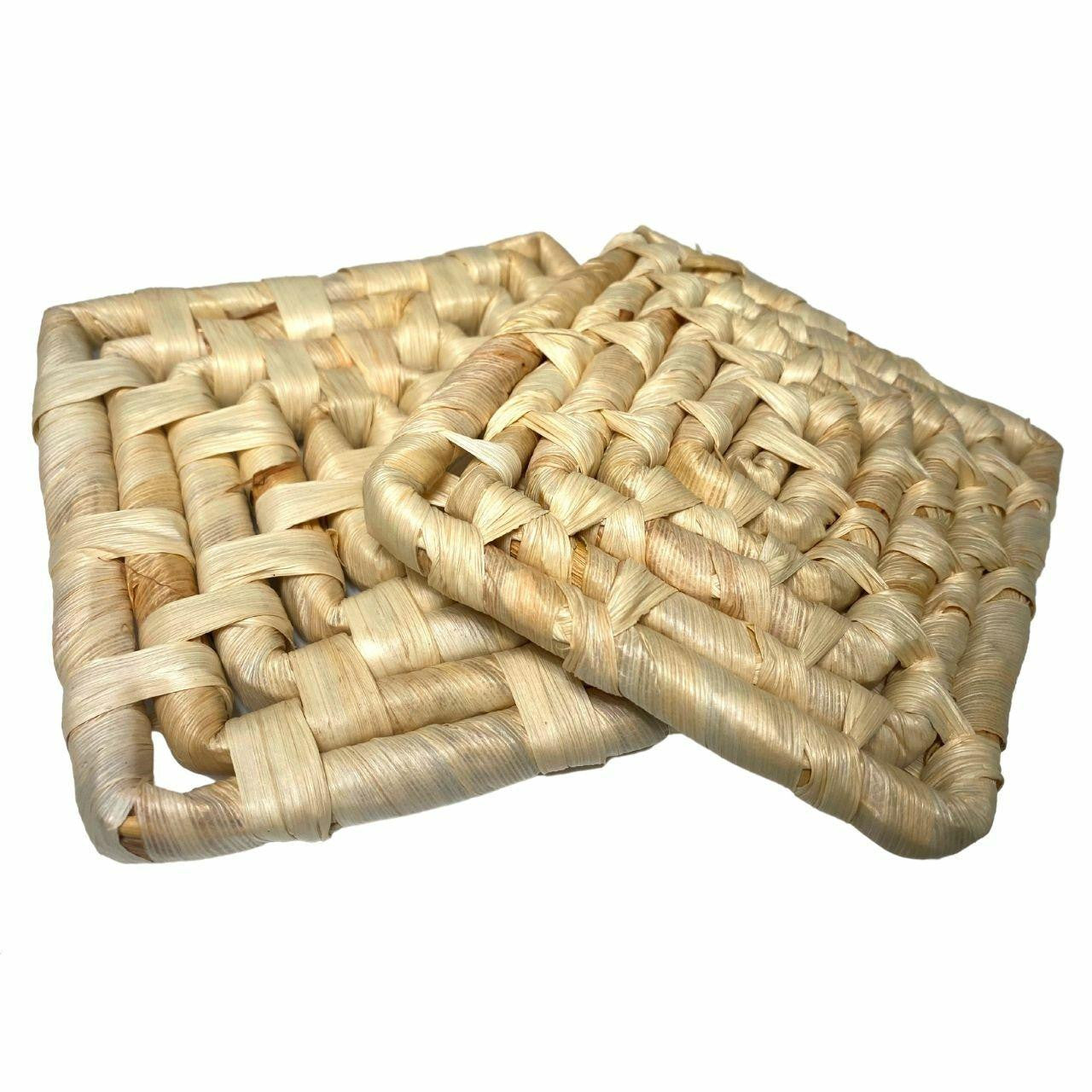 2254 Pk2 Palm Leaf Square Mats 6X6 - Bonka Bird Toys