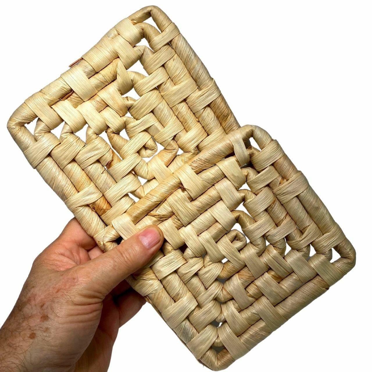 2254 Pk2 Palm Leaf Square Mats 6X6 - Bonka Bird Toys