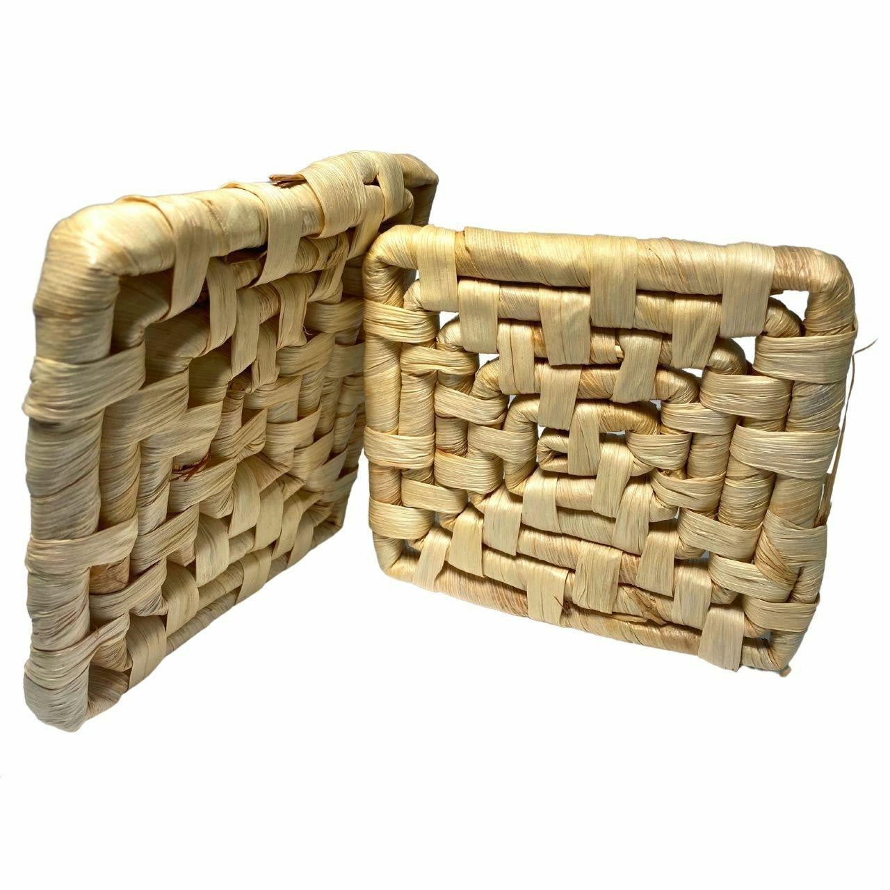 2254 Pk2 Palm Leaf Square Mats 6X6 - Bonka Bird Toys