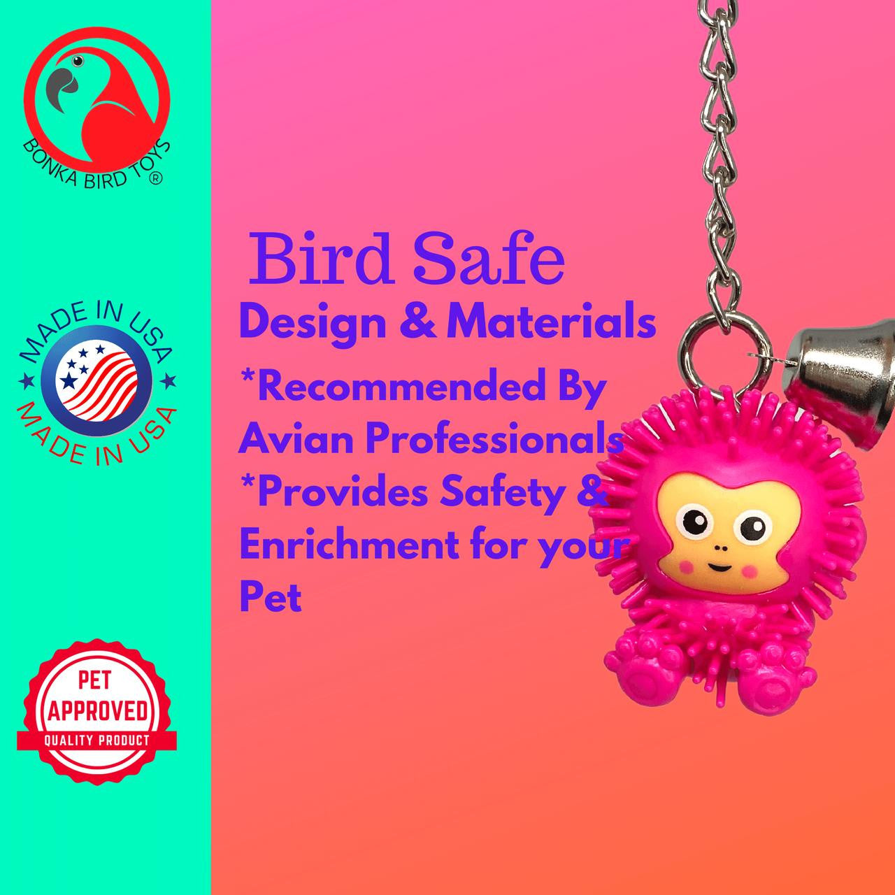 2279 Spikey Monkey - Bonka Bird Toys