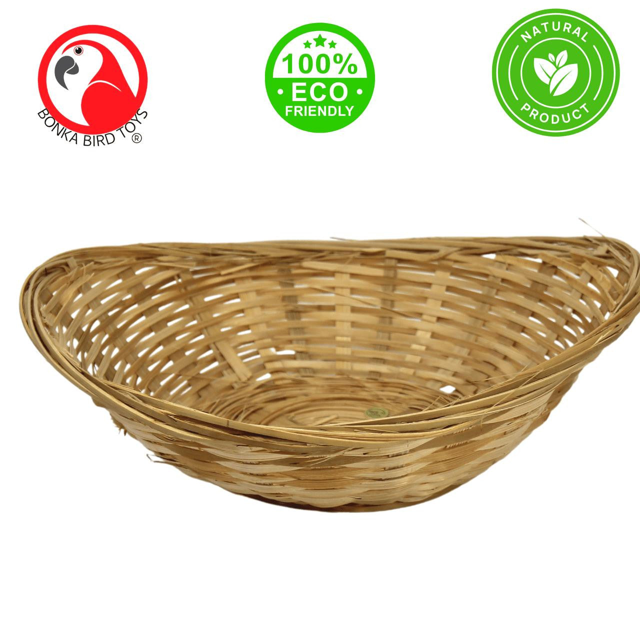 2281 11-Inch Bamboo Basket - Bonka Bird Toys