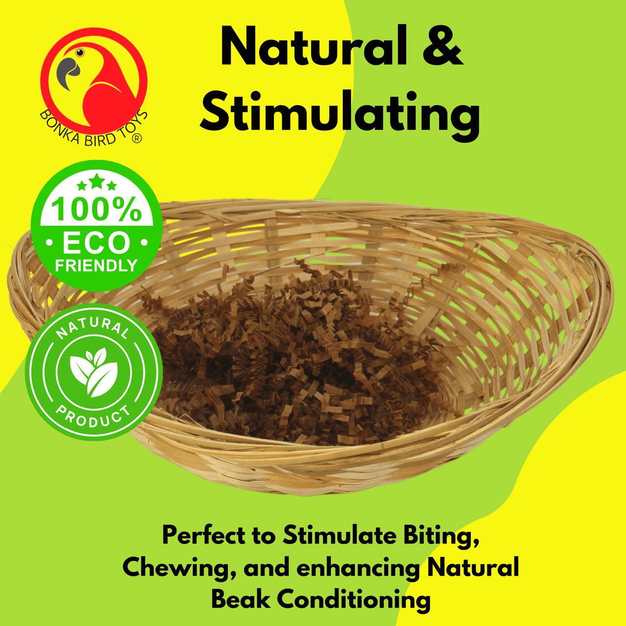 2281 11-Inch Bamboo Basket - Bonka Bird Toys