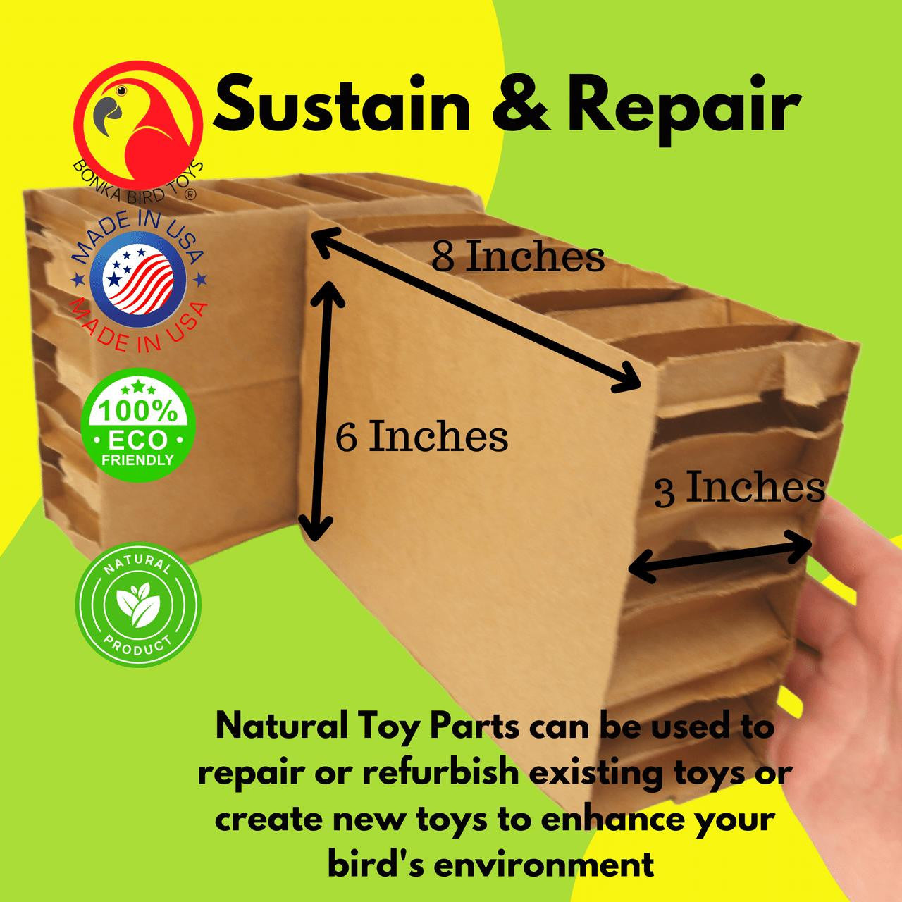 2292 Pk2 Jumbo 8-Inch Cardboard Blocks - Bonka Bird Toys