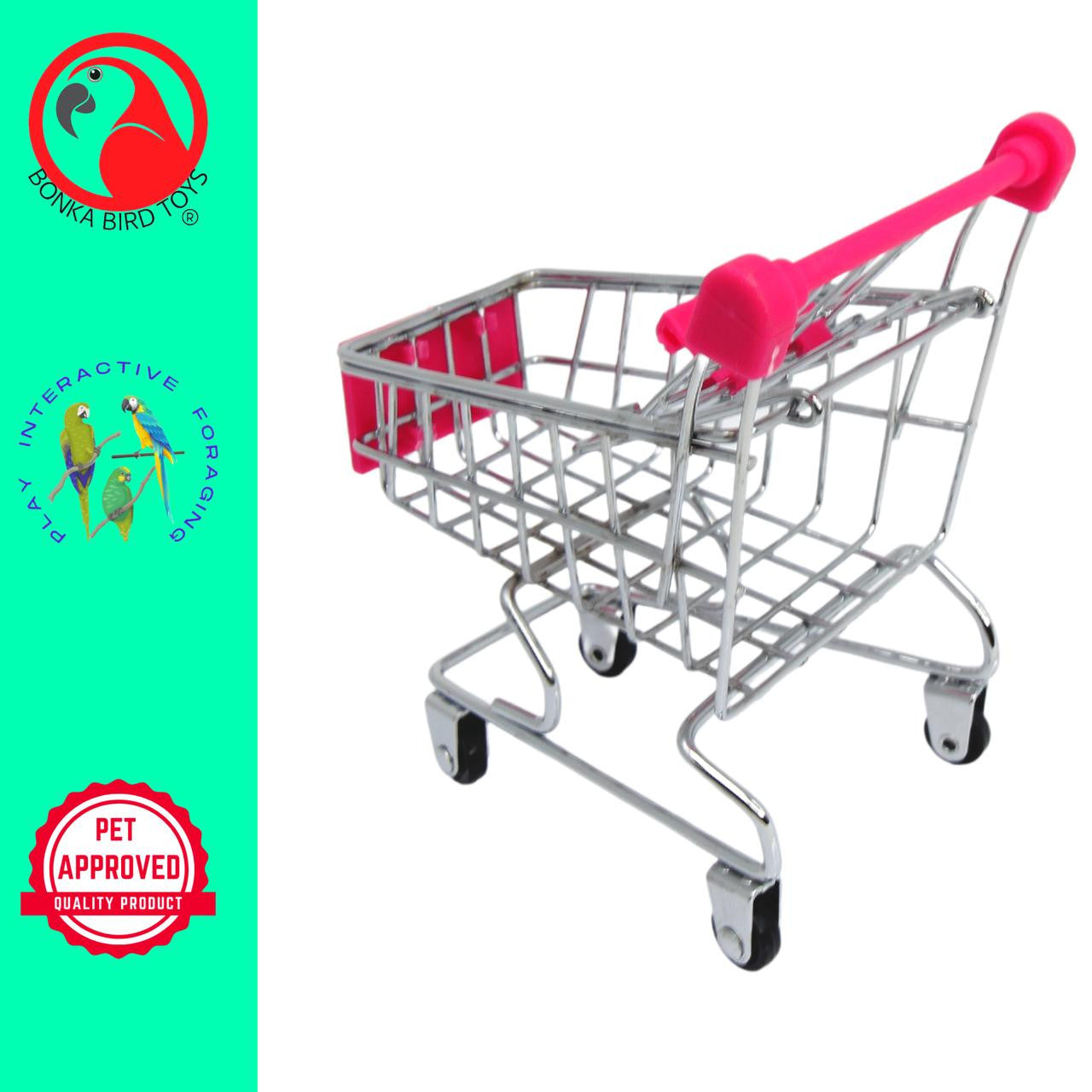 2297 Mini Shopping Cart Supermarket Handcart basket - Bonka Bird Toys