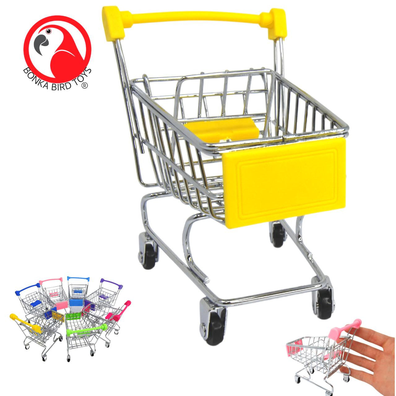 2297 Mini Shopping Cart Supermarket Handcart basket - Bonka Bird Toys