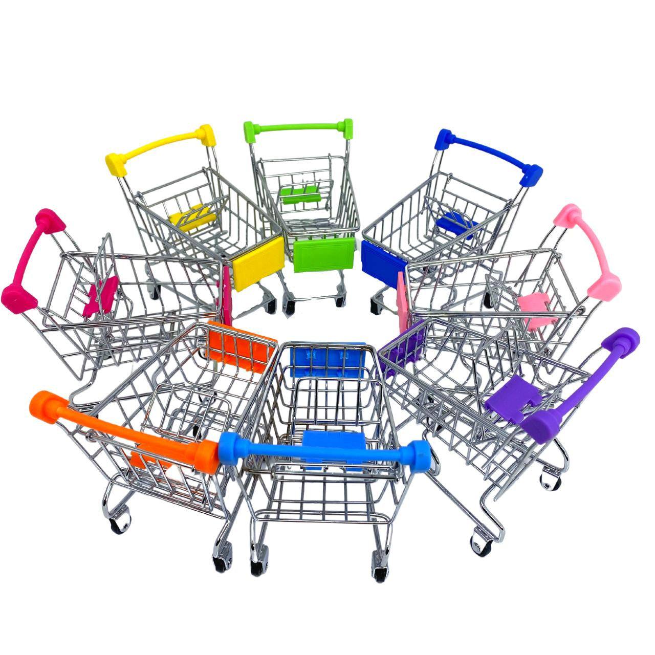 2297 Mini Shopping Cart Supermarket Handcart basket - Bonka Bird Toys