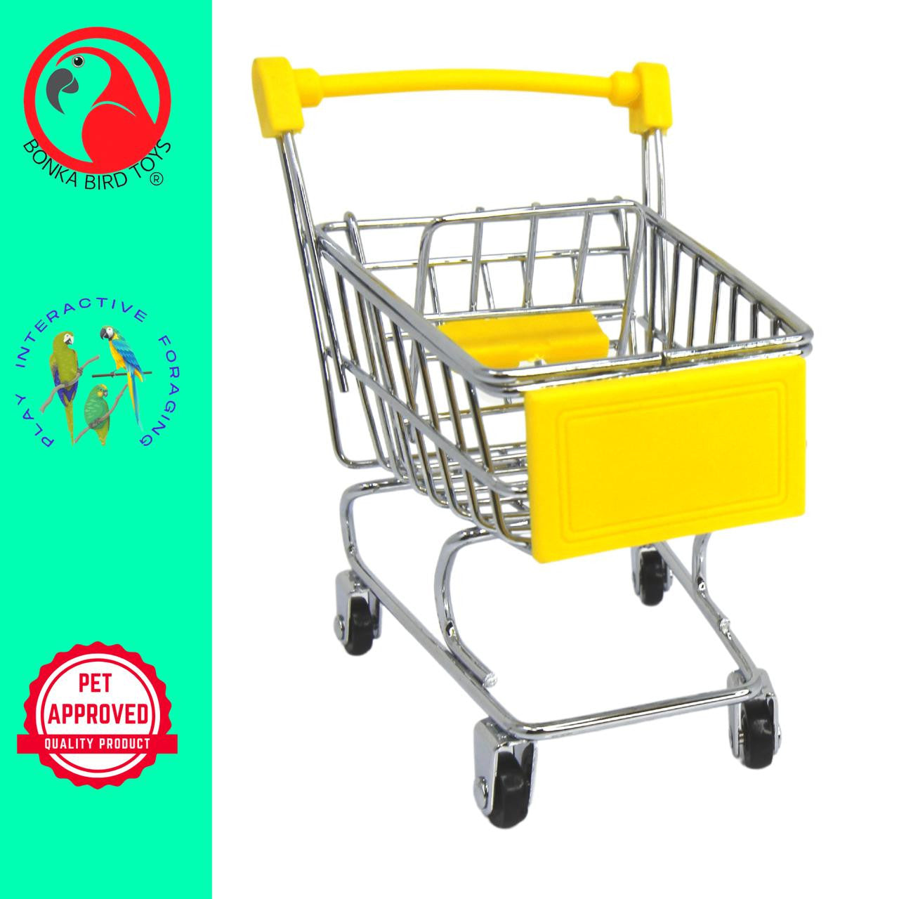 2297 Mini Shopping Cart Supermarket Handcart basket - Bonka Bird Toys