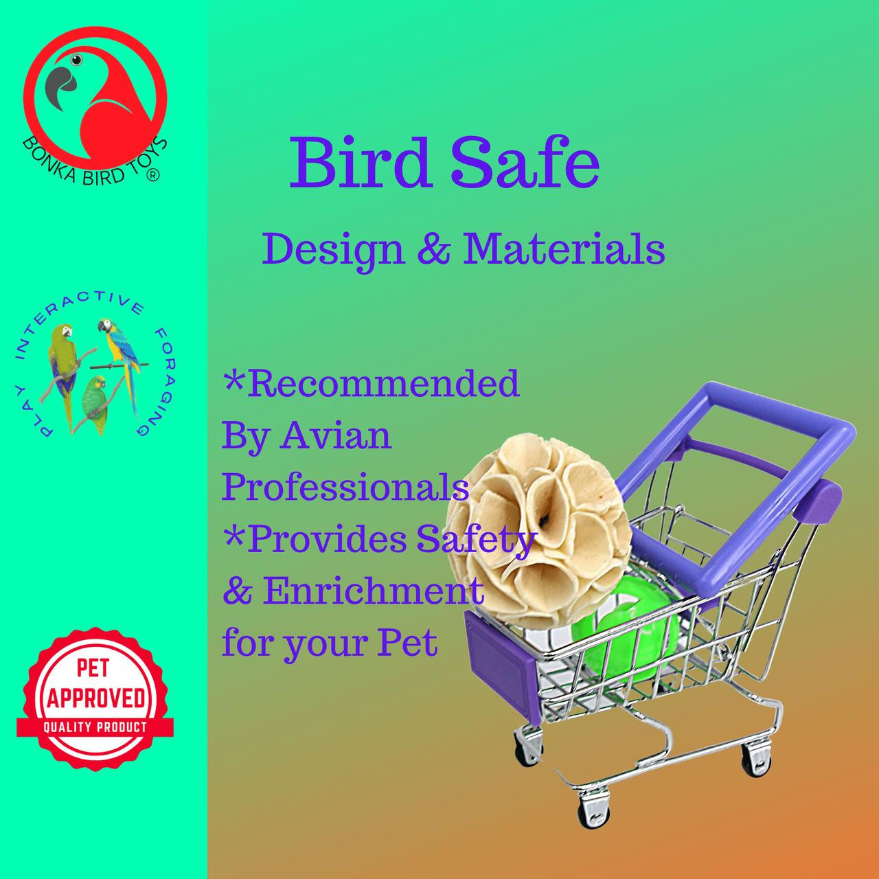 2297 Mini Shopping Cart Supermarket Handcart basket - Bonka Bird Toys