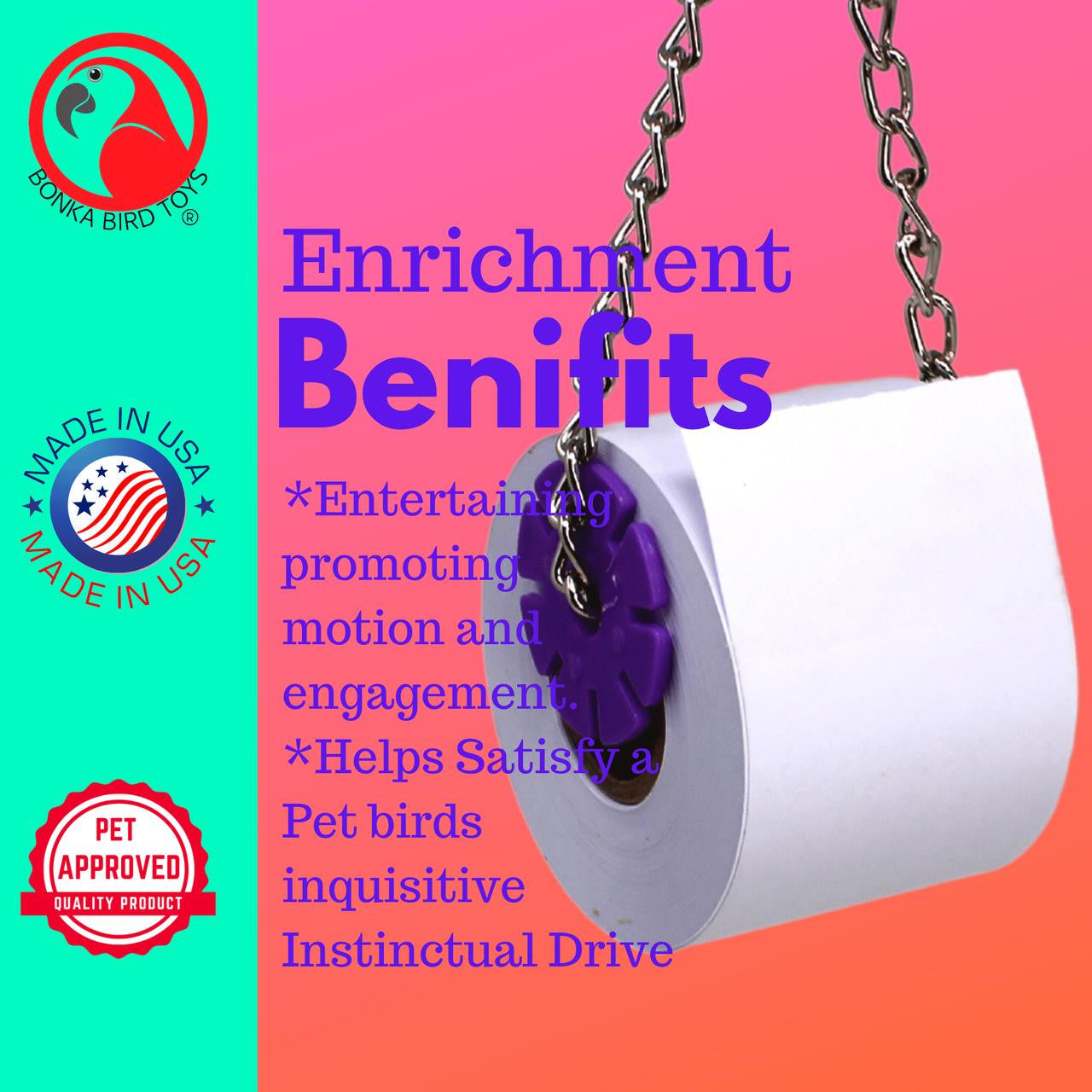 2310 Mini Shred Roller - Bonka Bird Toys