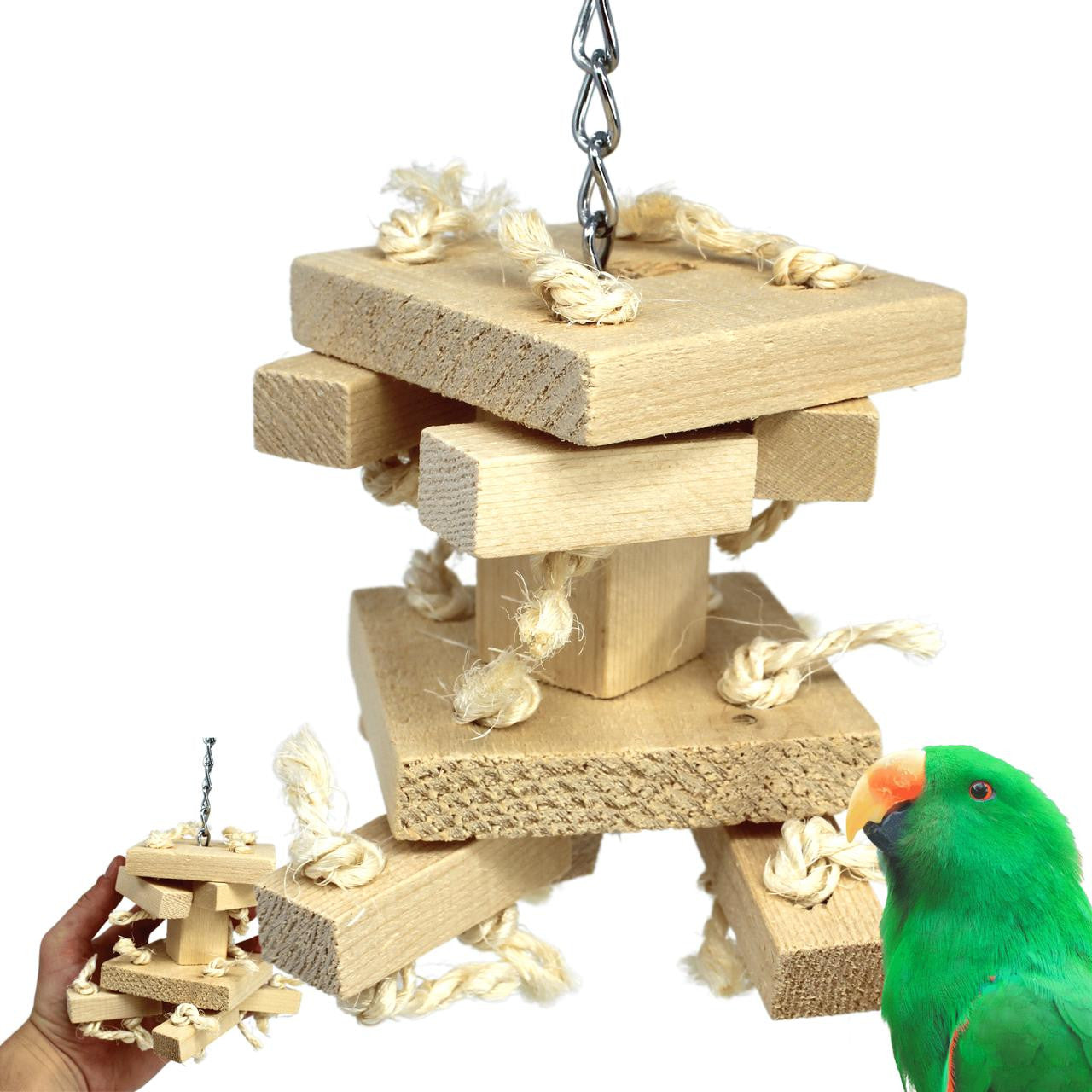 2313 Small Natural Block Tower - Bonka Bird Toys