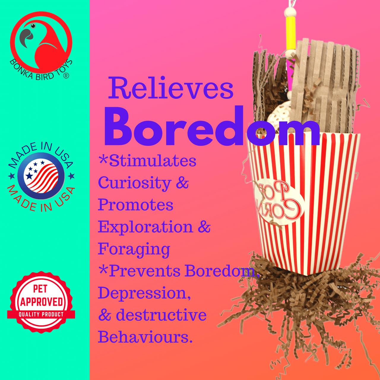 2319 Sola Popcorn - Bonka Bird Toys