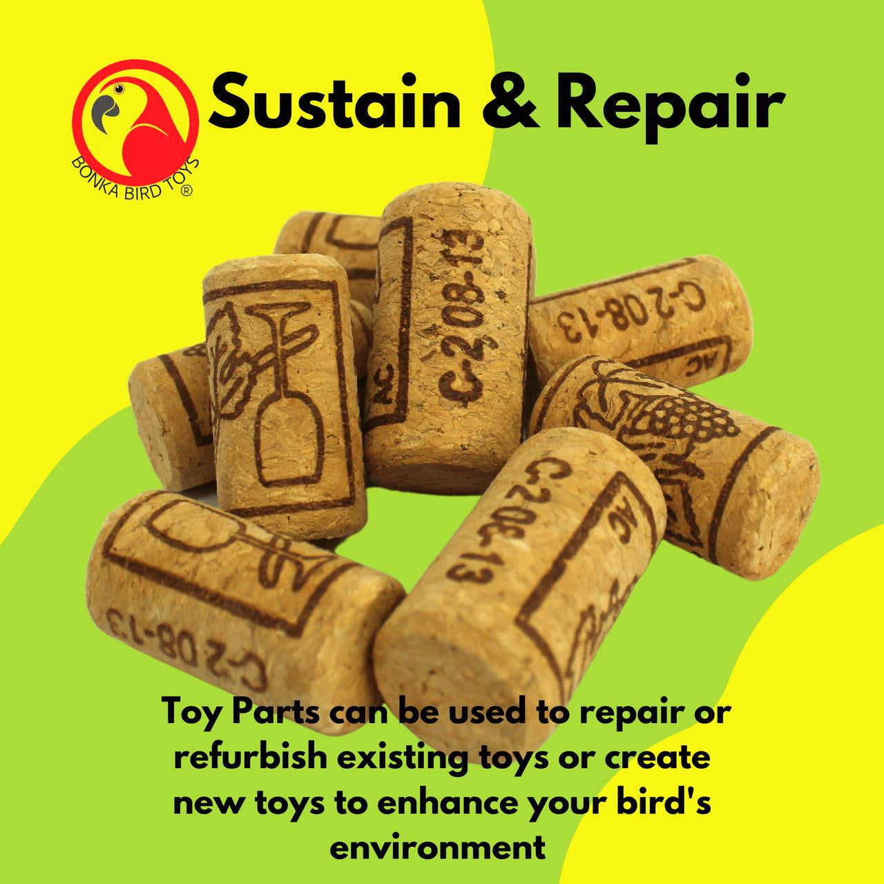 2324 pk 8 Cork Bottle - Bonka Bird Toys