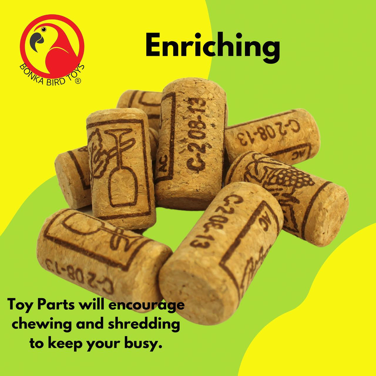 2324 pk 8 Cork Bottle - Bonka Bird Toys