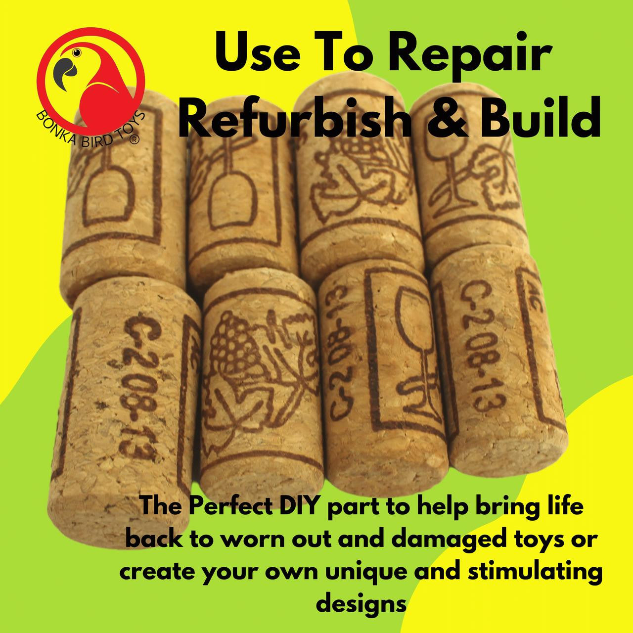 2324 pk 8 Cork Bottle - Bonka Bird Toys