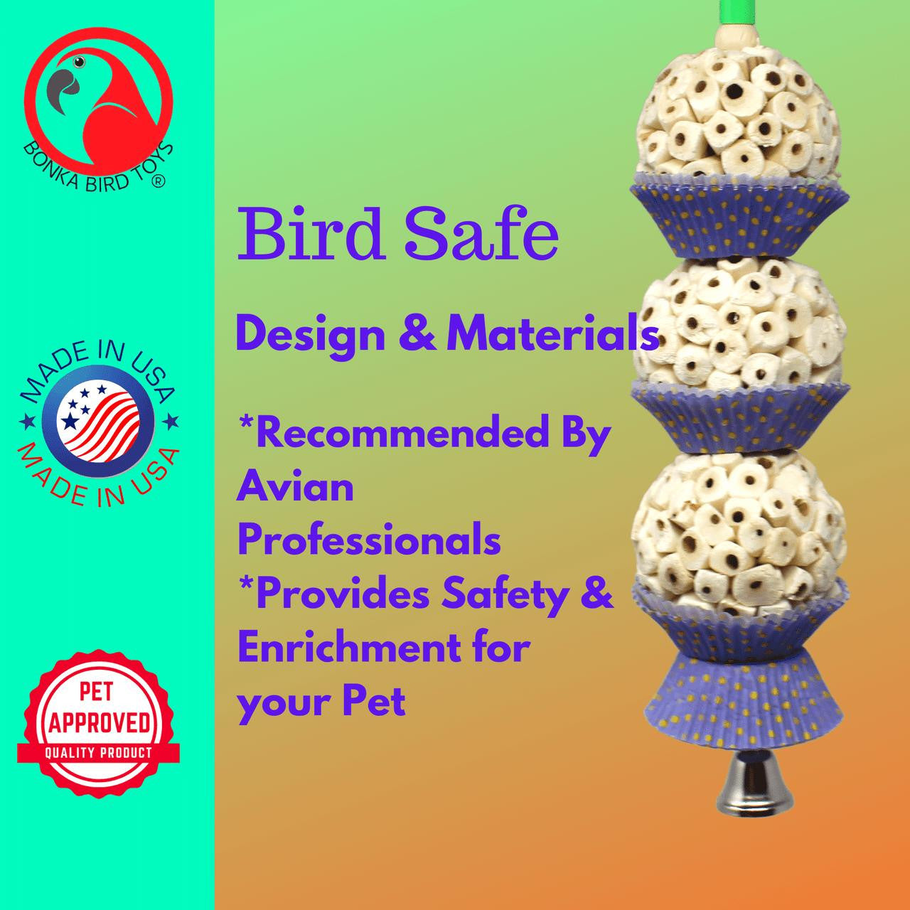 2366 Three Mini Cakes - Bonka Bird Toys