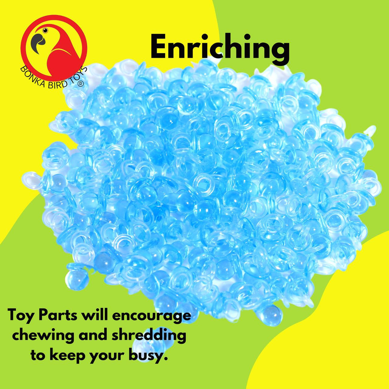 2820 Pk 144 Small Acrylic Pacifiers - Bonka Bird Toys