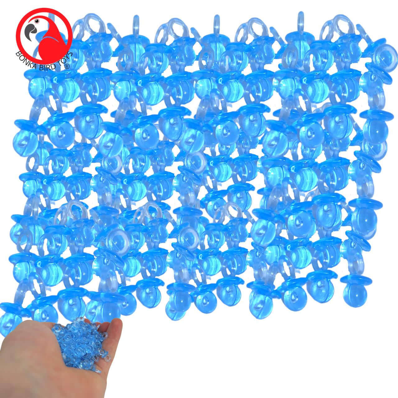 2821 Pk144 Extra Small Acrylic Pacifiers - Bonka Bird Toys