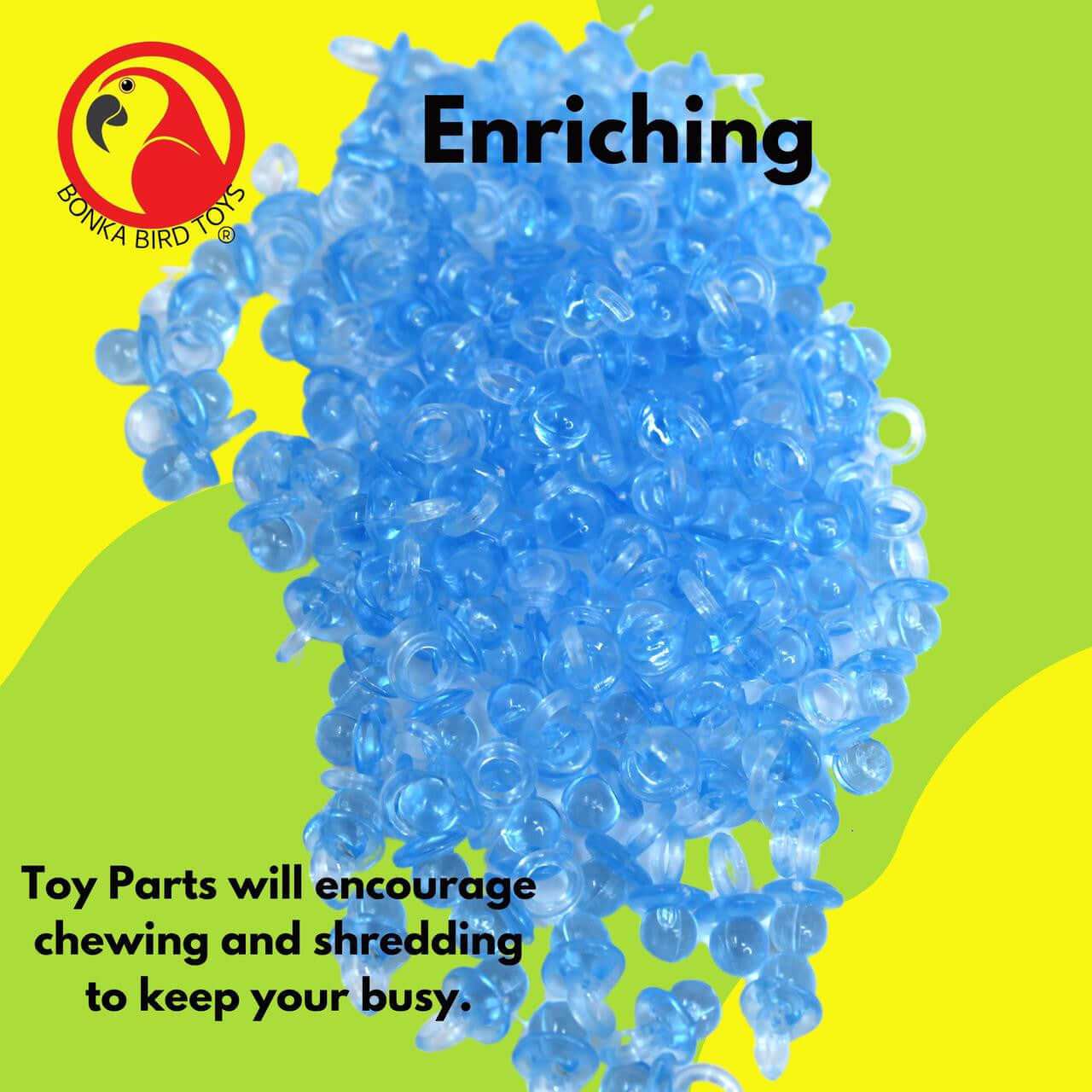 2821 Pk144 Extra Small Acrylic Pacifiers - Bonka Bird Toys