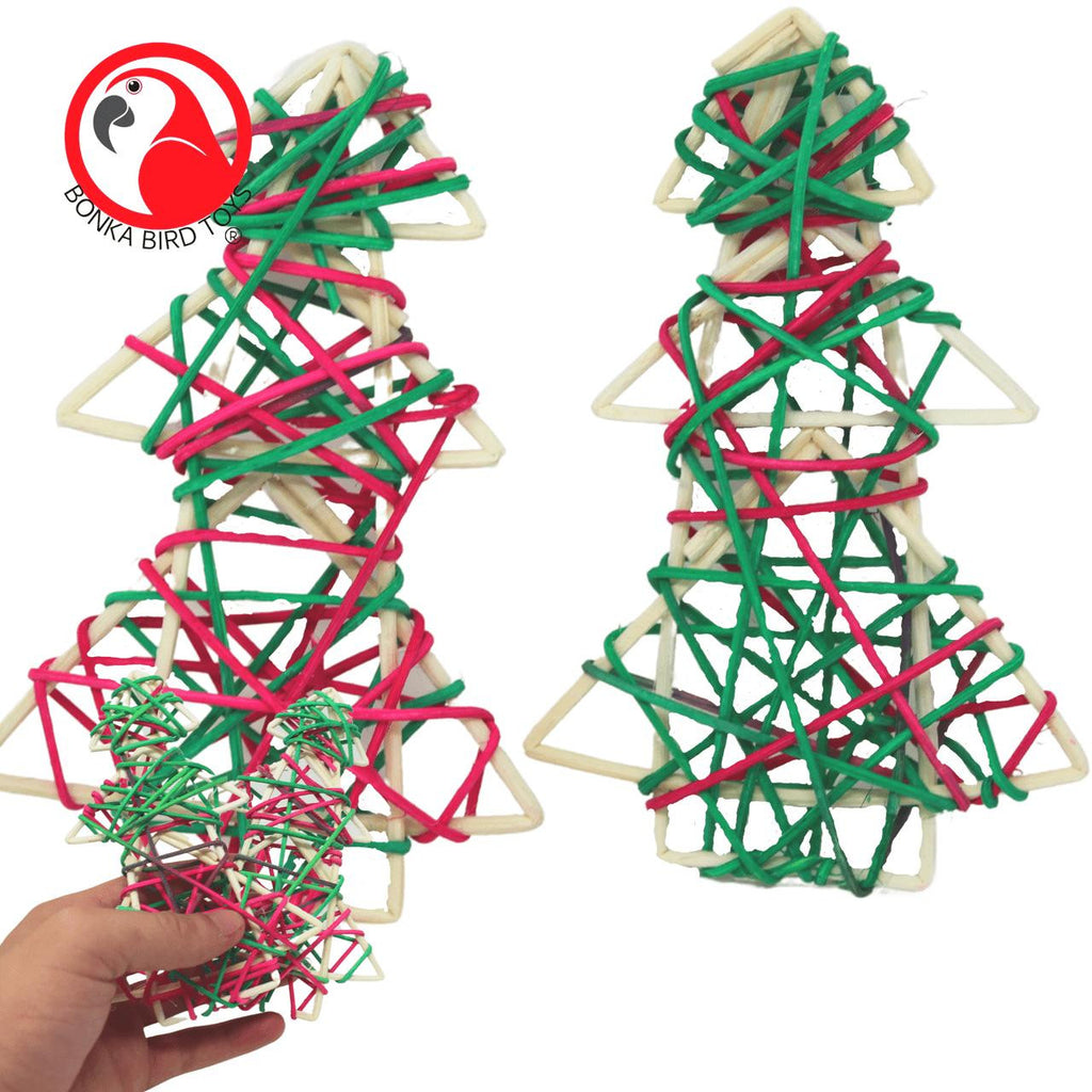 2834 Large Pk2 Colorful Christmas Tree - Bonka Bird Toys