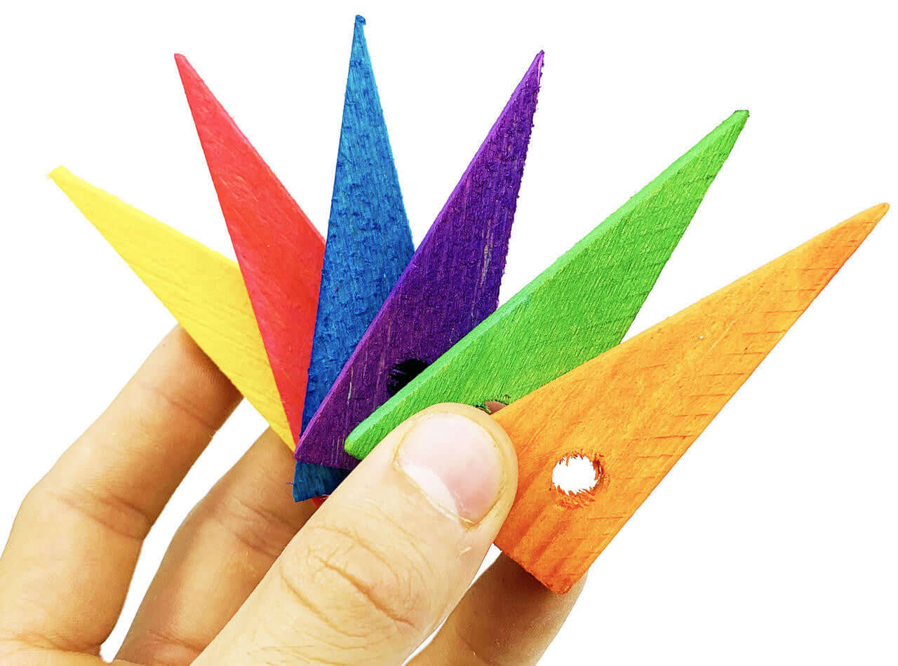 3181 Pk6 3-inch Small Triangles - Bonka Bird Toys