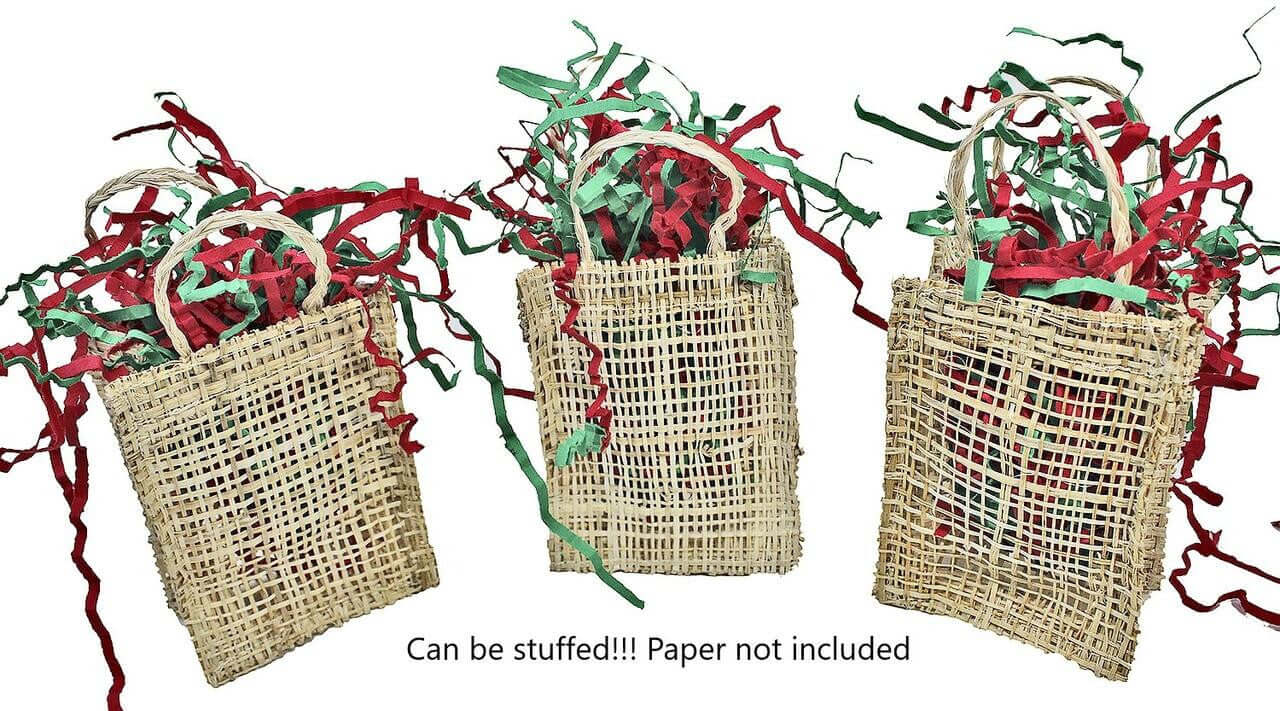 3299 3Pk Small Jute Bag - Bonka Bird Toys