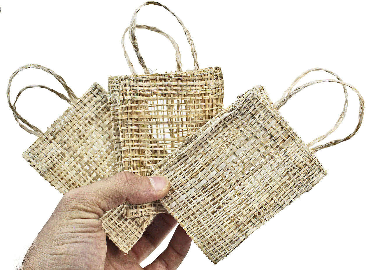3299 3Pk Small Jute Bag - Bonka Bird Toys