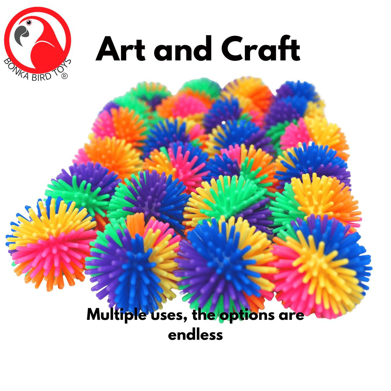Small Rainbow Spike Balls - Bonka Bird Toys