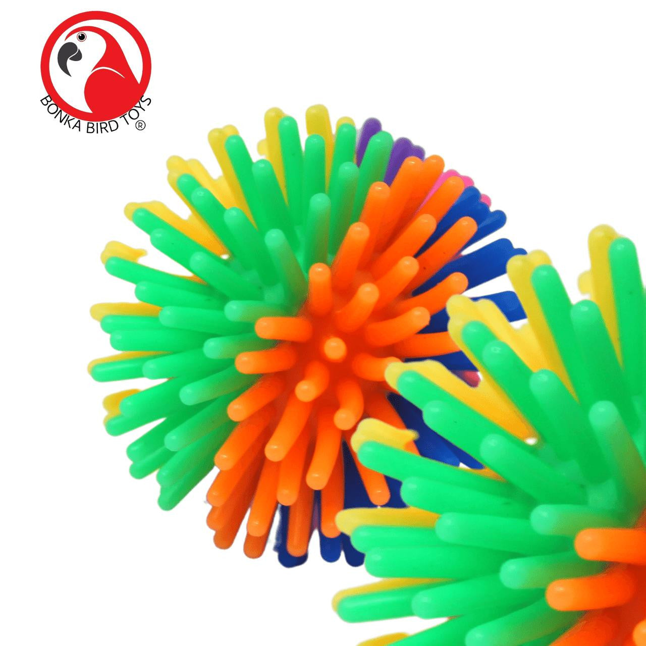 Small Rainbow Spike Balls - Bonka Bird Toys