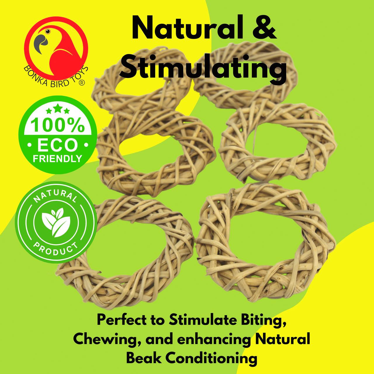 3331 Pk6 Medium Vine Wreath - Bonka Bird Toys