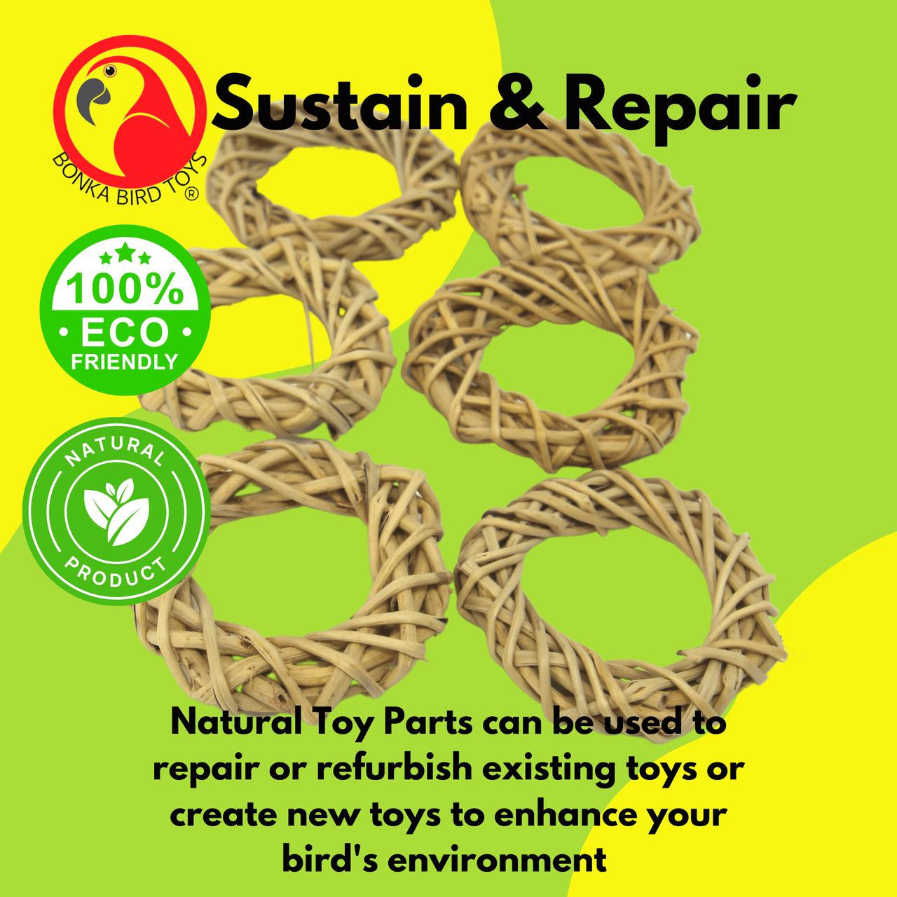 3331 Pk6 Medium Vine Wreath - Bonka Bird Toys