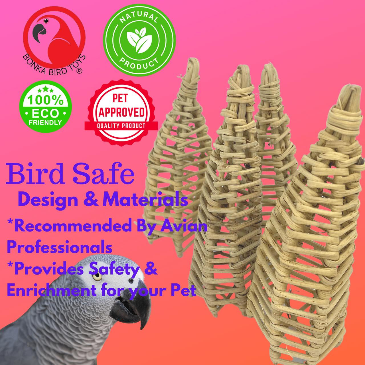 3357 Pk4 Vine Cone - Bonka Bird Toys