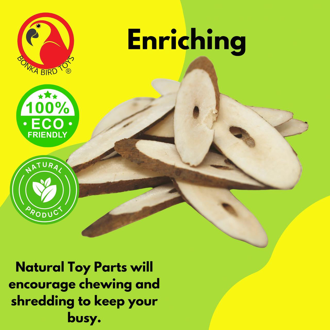 3405 Natural Sola Slices Extra Thin Pk12 - Bonka Bird Toys