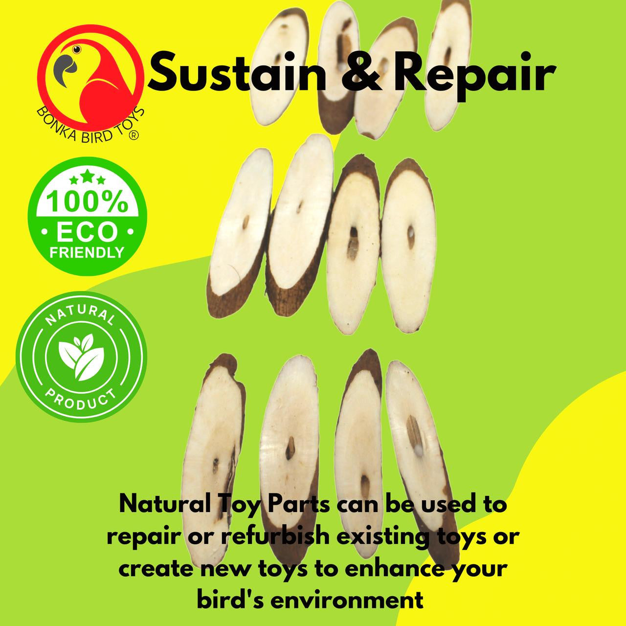 3405 Natural Sola Slices Extra Thin Pk12 - Bonka Bird Toys