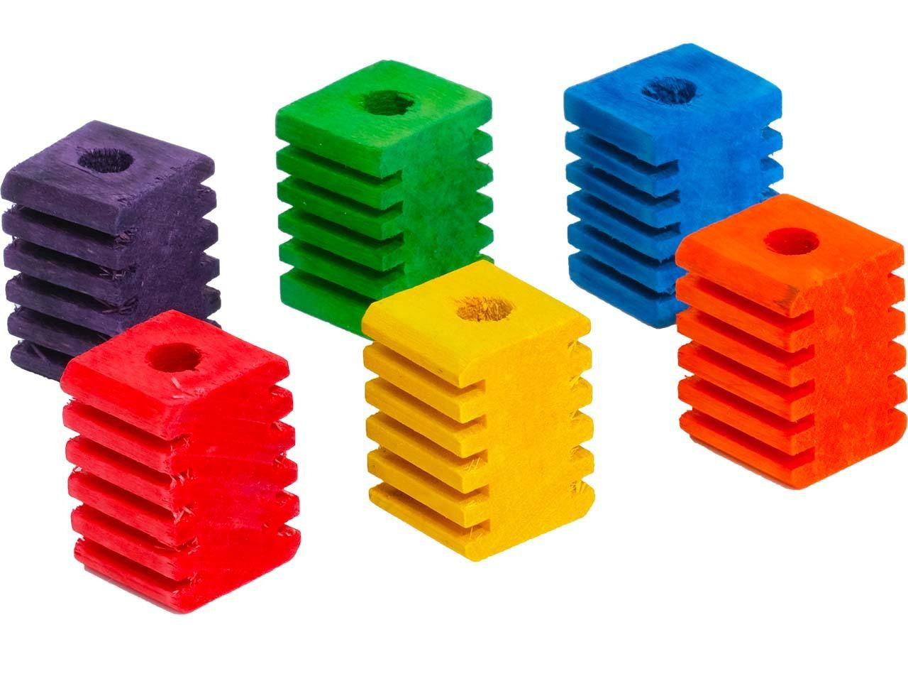 3408 Pk6 Ribbed Rectangles - Bonka Bird Toys