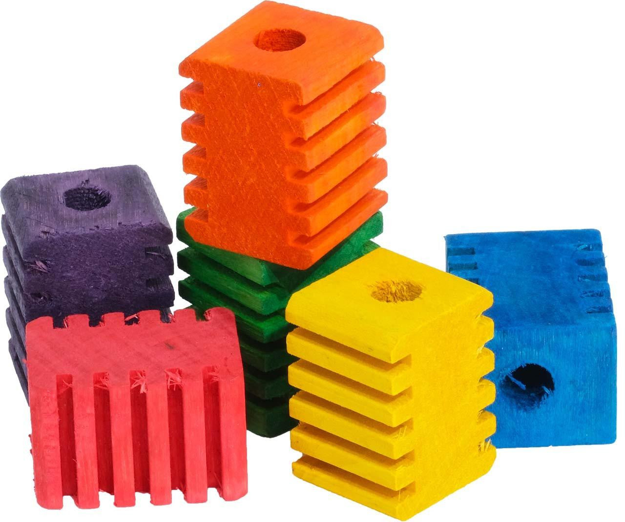 3408 Pk6 Ribbed Rectangles - Bonka Bird Toys