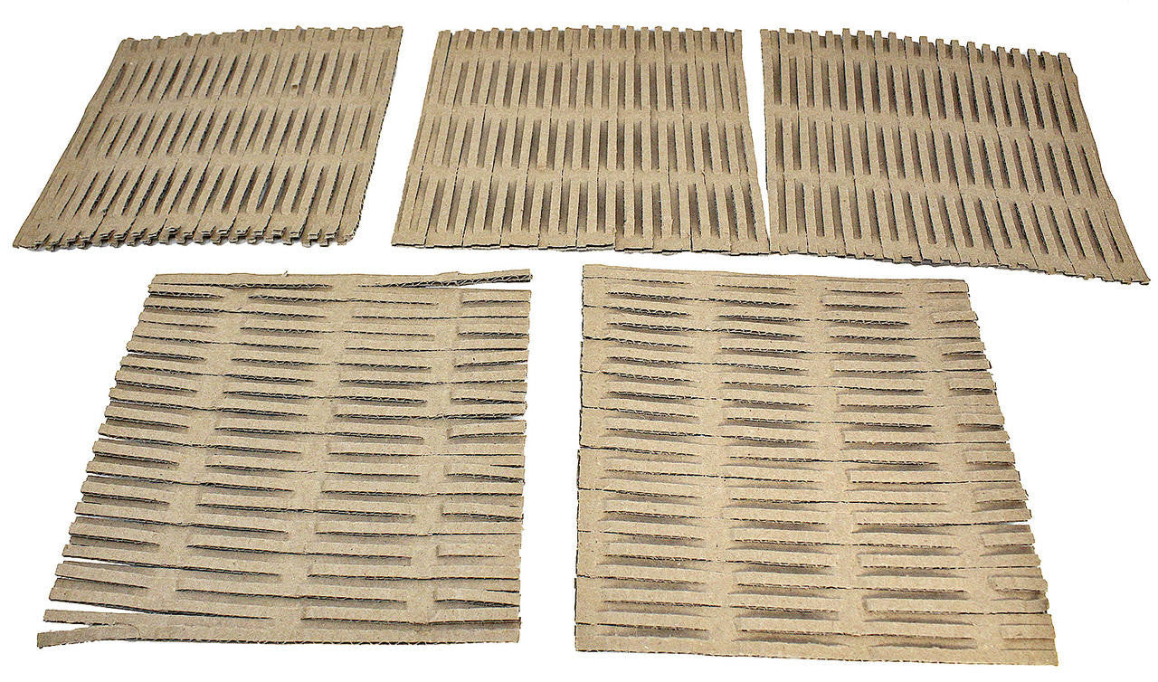 3455 Pk5 8X8 Inch Cardboard Shred Mat - Bonka Bird Toys