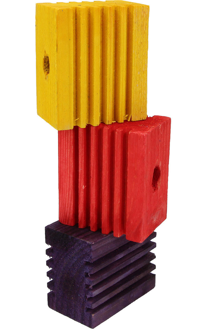 3476 Pk3 Ribbed Rectangle 2.25 Inch - Bonka Bird Toys