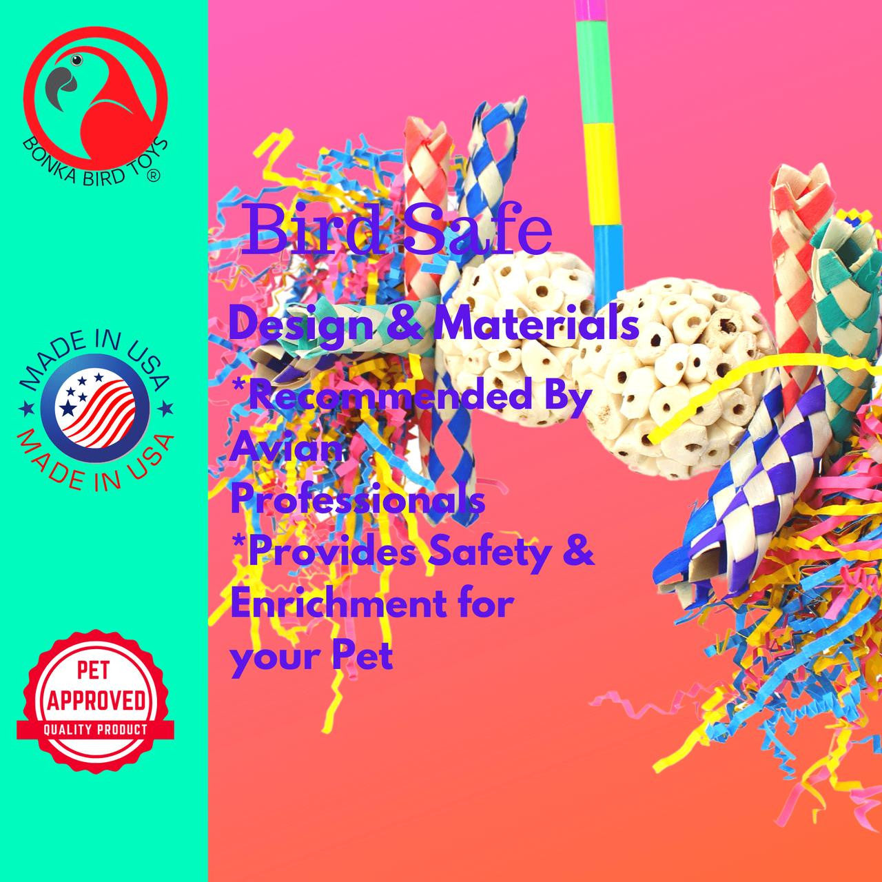 3615 Fuzzy Atta - Bonka Bird Toys